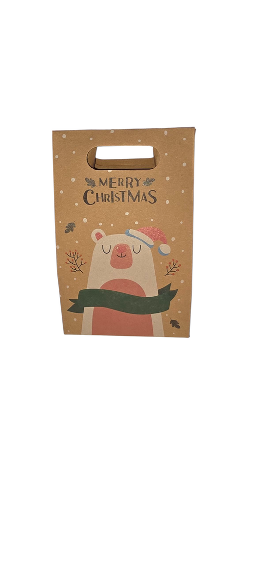 Empty Christmas Kraft Bag